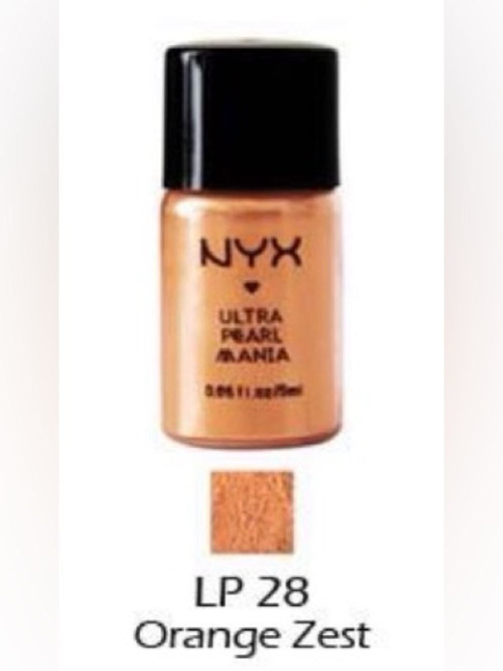 NWT NYX Ultra Pearl Mania Loose Powder Eye Shadow - Orange Zest Pearl LP28